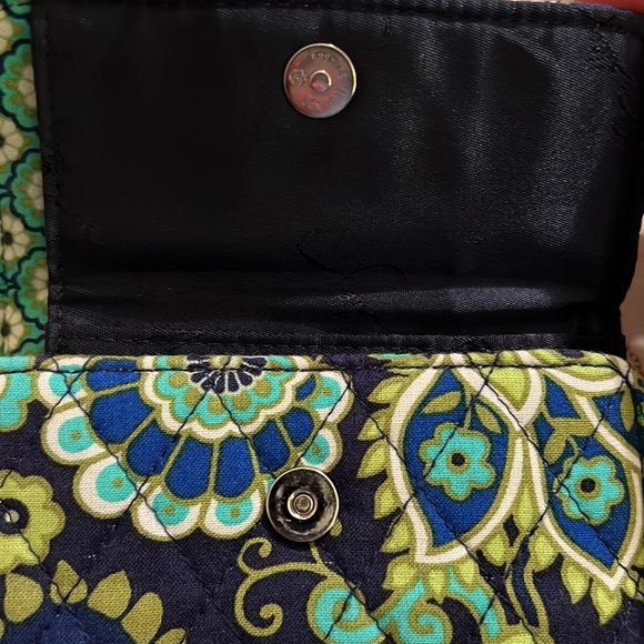 STUNNING & Rare Vera Bradley Wallet With Clutch Silver Coin Purse. - Picture 9 of 11
